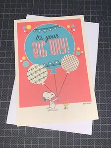 1 Tarjeta de Cumpleaños Snoopy Hallmark Peanuts: Your Big Day Happy Amazing You - Imagen 1 de 5