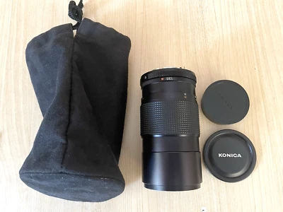 Lente teleobjetivo zoom Konica Hexanon AR 135 mm f3,2 cámara SLR con bolsa para lentes Foto 1 de 4