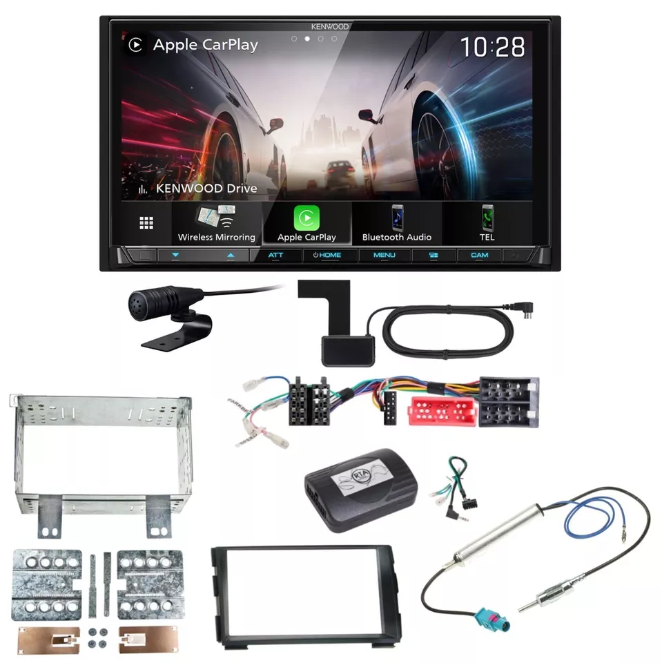 Kenwood DMX8021DABS Android Auto CarPlay Bluetooth Einbauset für Kia Cee'd ED - Bild 1 von 1