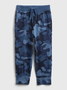 Pantaloni jogger pull-on nuovi con etichette 100% cotone biologico blu mimetico bambini 4T - Foto 1 di 1