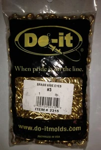#3 Brass Eyes For Do It Sinker Molds 1 LB Bag #2315 - Picture 1 of 1