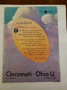 Oct 13, 1945 -University of Cincinnati vs Ohio - Official Football Program (CP14 - Picture 1 of 3