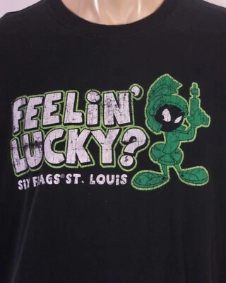 vintage 90s 00s Y2K Six Flags STL Looney Tunes T-Shirt Marvin the Martian XL - Image 1 of 4