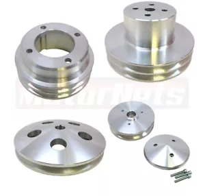 Alum Power Steering Water Pump Crankshaft Alternator Pulley Kit GM Oldsmobile - Bild 1 von 7