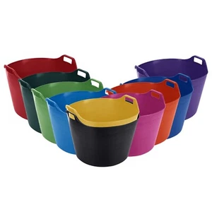 6 x 75L Flexi Wanne mit Griff Trug Bauherren Eimer Haus Garten Aufbewahrungsbehälter - Bild 1 von 130