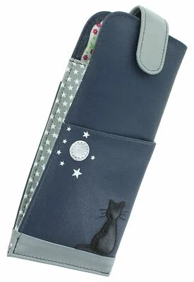 Mala Leather Midnight Collection Soft Slim Leather Glasses Case 5152_35