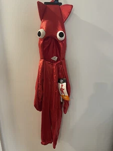 NWT Baby Red Squid Lobster Halloween Costume Sz 18-24M Red Shiny Jumpsuit Hooded - Picture 1 of 6