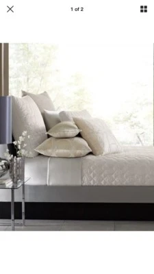 Hotel Collection Oriel KING Coverlet, Ivory - MSRP $360 - Image 1 of 4