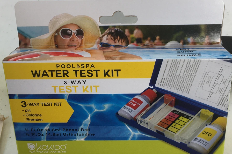 Kit de prueba de 3 vías de agua para piscina y spa KOKIDO (PH, cloro, bromo) Foto 1 de 1