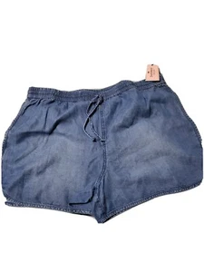 Juicy Couture Damen Medium Shorts Kordelzugverschluss Gummibund blau  - Bild 1 von 4