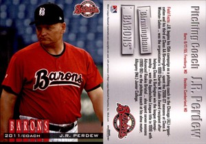 J.R. Perdew 2011 Grandstand Birmingham Barons #NNO Card *AutographDen*