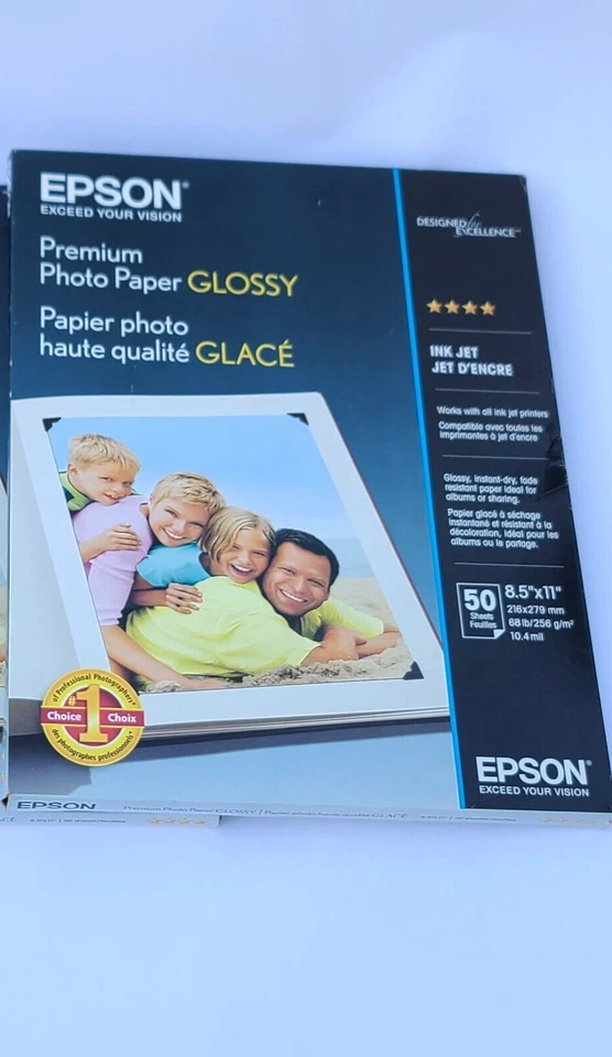 Epson Premium Photo Paper Glossy 50 Sheets 8.5" x 11" Ink Jet S041667 NEW/SEALED - Image 1 of 4