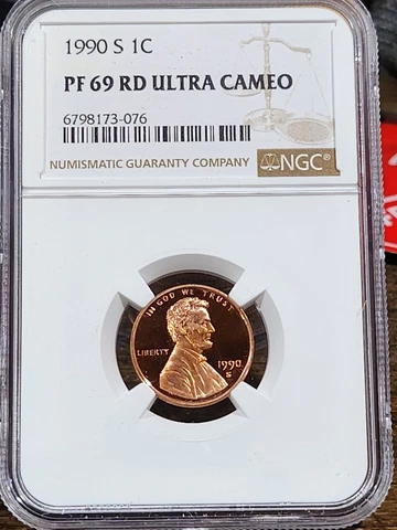 1990 S Lincoln 1c, NGC Certified PF 69 UCAM RD, 076 Cover