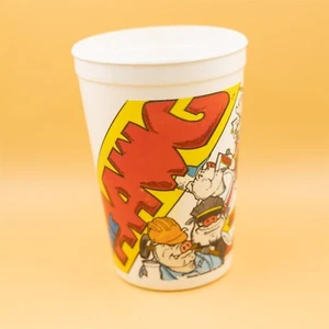 Vintage 1980er QuikTrip QT Hawg Schweine Schwein lustiger Kunststoff-Nachfüllbecher - Bild 1 von 5