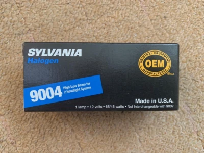 2X Genuine Sylvania Halogen 9004 12V 65/45W Bulb  High Low Beam - Image 1 of 2