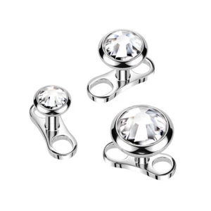 Micro Dérmico Anclaje Superior Titanio Conjunto Bisel Circonio Cúpula Parte Plana Parte Superior Anclaje Dérmico - Imagen 1 de 10