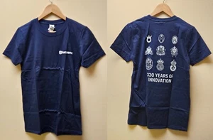 Offizielles Husqvarna Swedish Heritage blaues T-Shirt - kleine Größe - Bild 1 von 3