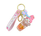 Sanrio - My Melody Boba Milk Tea Liquid Keychain Shaker Pendant Bag Charm New