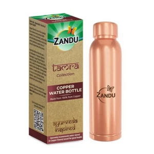 100 % Pure Copper Water Bottle 900ml for Yoga Health Benefits - Picture 1 of 6