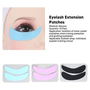 15 Pairs Eyelash Extension Patches Under Eye Pads Resuable Soft Silicone Eye CHW - Picture 1 of 22