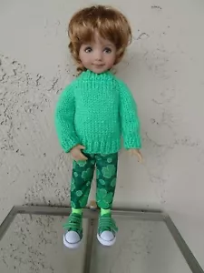 St Patrick Day for Dianna Effner 13"Little Darling: sweater, pants, socks, shoes - Picture 1 of 5