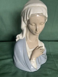 Lladro "Madonna Head" Virgin Mary 8”1/2 High X 5”1/4, Glaze Finish - Picture 1 of 8