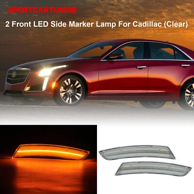 For 2015 2016 2017 2018 2019 Cadillac ATS CTS Base 2.0L LED Side Marker Lights*2 - Image 1 of 4