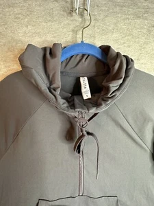 Athleta Women’s Grey Hoodie Quarter Zip Swing Style Side Snaps Small - Picture 1 of 13