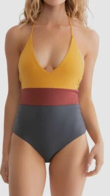 Traje de baño de una pieza para mujer Tavik amarillo rojo bloqueado de color Chase EE. UU. talla L $295 Foto 1 de 4