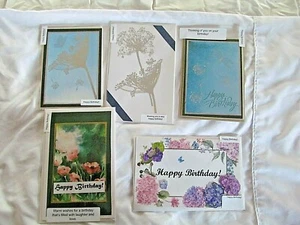 5 handgemachte Geburtstagsgrußkarten mit Umschlägen - Bild 1 von 6