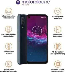 Open Box - Motorola Moto One Action 128GB 16MBP Camera | Odblokowany - Zdjęcie 1 z 3
