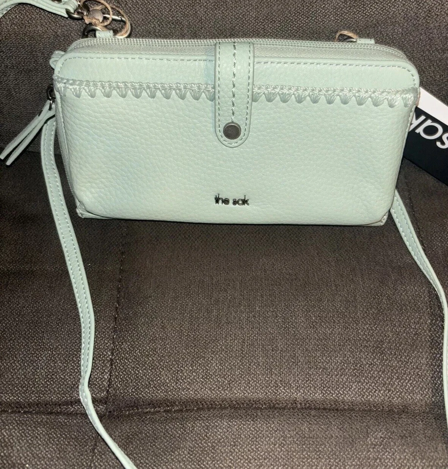 The SAK Iris Large Smartphone Crossbody Smoke Grey Leather