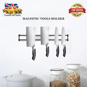 Soporte magnético fuerte para cuchillos montado en la pared utensilios de cocina barra de almacenamiento - Imagen 1 de 12
