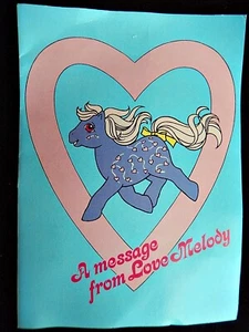 MLP Vintage ©1988 My Little Pony Comic - G1 - Love Melody - Valentines Card - Picture 1 of 3