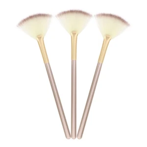 3 Pcs Makeup Brush Set Travel Mask Applicator Facial Brushes Fan - Picture 1 of 12