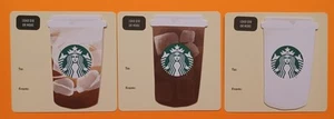 STARBUCKS CARDS 2025 " 3 SUMMER ICE COFFEE DRINKS " BRAND NEW~ RARE~ NO VALUE - Photo 1/1