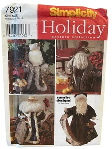 Simplicity 7921 Holiday Santa Clothes Sewing Pattern One Size - Picture 1 of 2