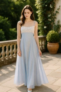 Vintage Zum Zum Kleid Damen 9/10 Babydoll romantisch Y2K Abschlussball Ballkleid Fairycore - Bild 1 von 18