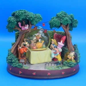 Walt Disney SNOW GLOBE ALICE in WONDERLAND Mad Hatter's Tea Party Unbirthday WOW - Picture 1 of 8