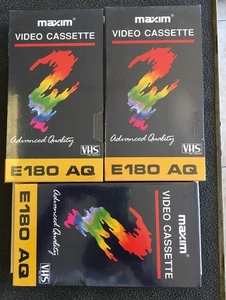PACK DE 3 CINTAS DE VÍDEO MAXIM E-180 - importación inglesa - Imagen 1 de 3