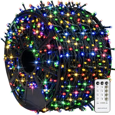 1000 LED Christmas Lights, 328FT Waterproof Multi-Colored String Lights - Image 1 of 4