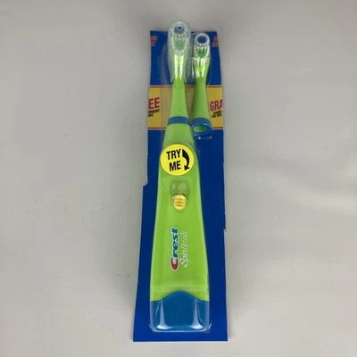 Crest Toothbrush SpinBrush Classic Spinning Head NEW Sealed Green Extra Head - Image 1 of 4