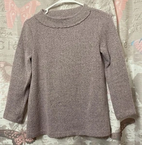 Maglione girocollo LOFT OUTLET maglia cavo taglia XSP morbido viola erica leggero - Foto 1 di 8