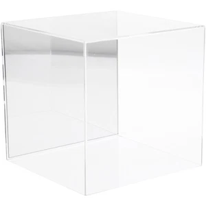 Plymor Clear Acrylic Display Case with No Base (Mirror Back), 8" x 8" x 8" - Picture 1 of 1
