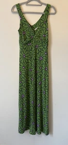 Boden Green Floral Maxi Dress Size 14R Sleeveless Stretch - Picture 1 of 10
