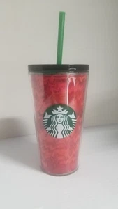 Starbucks 2020 rojo rosado 16 oz vaso frío con pajita - Imagen 1 de 4