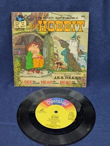 Libro y disco 1977 El Hobbit Read Along Rankin/bajo versión animada (leer) - Imagen 1 de 15
