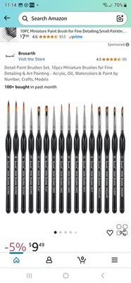 Brusarth 16 Pack - Fine Detailed Paint Brushes - Image 1 of 2