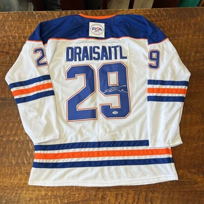 Leon Draisaitl Signed Edmonton Oilers Jersey PSA DNA Autographed - Image 1 of 4