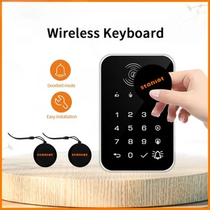 Teclado táctil inalámbrico 433 MHz 2 piezas brazo de tarjeta RFID o teclado de contraseña de desarme - Imagen 1 de 12